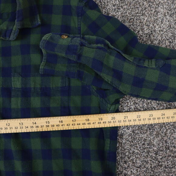 J Crew Flannel Shirt Mens Medium Plaid Classic - Picture 5 of 6